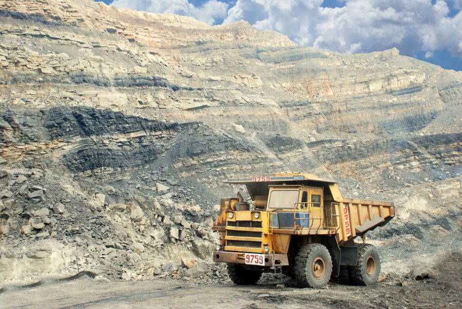 Haul truck on a mine site